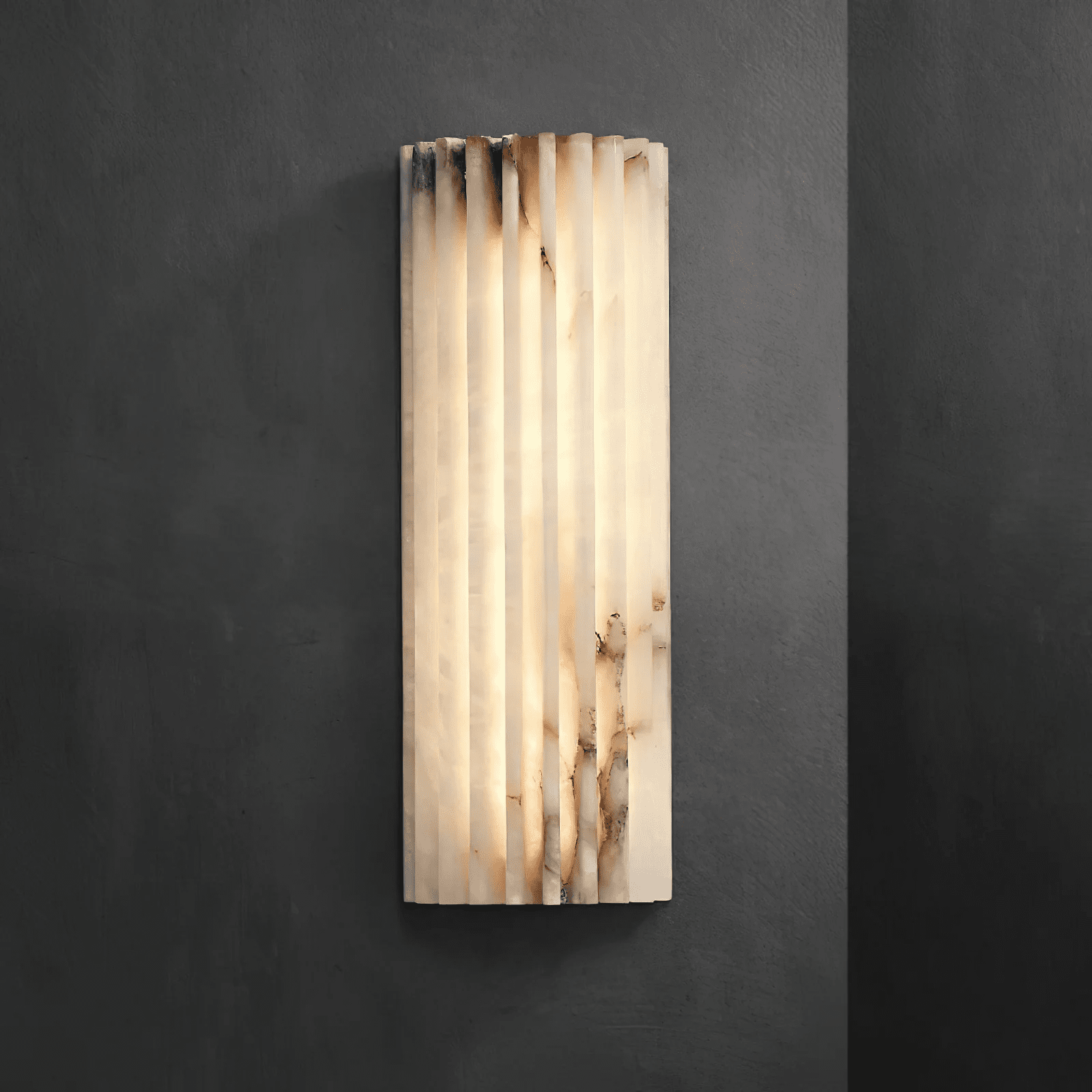 Cascata Fluted Stone Sconce