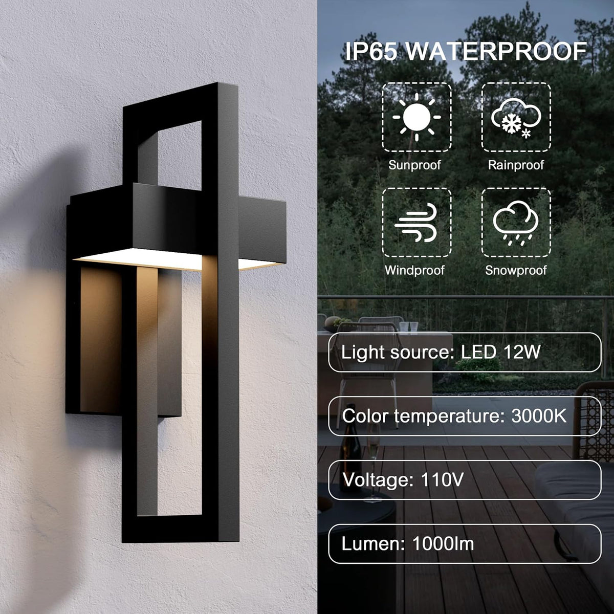 Geometric Outdoor Wall Sconce