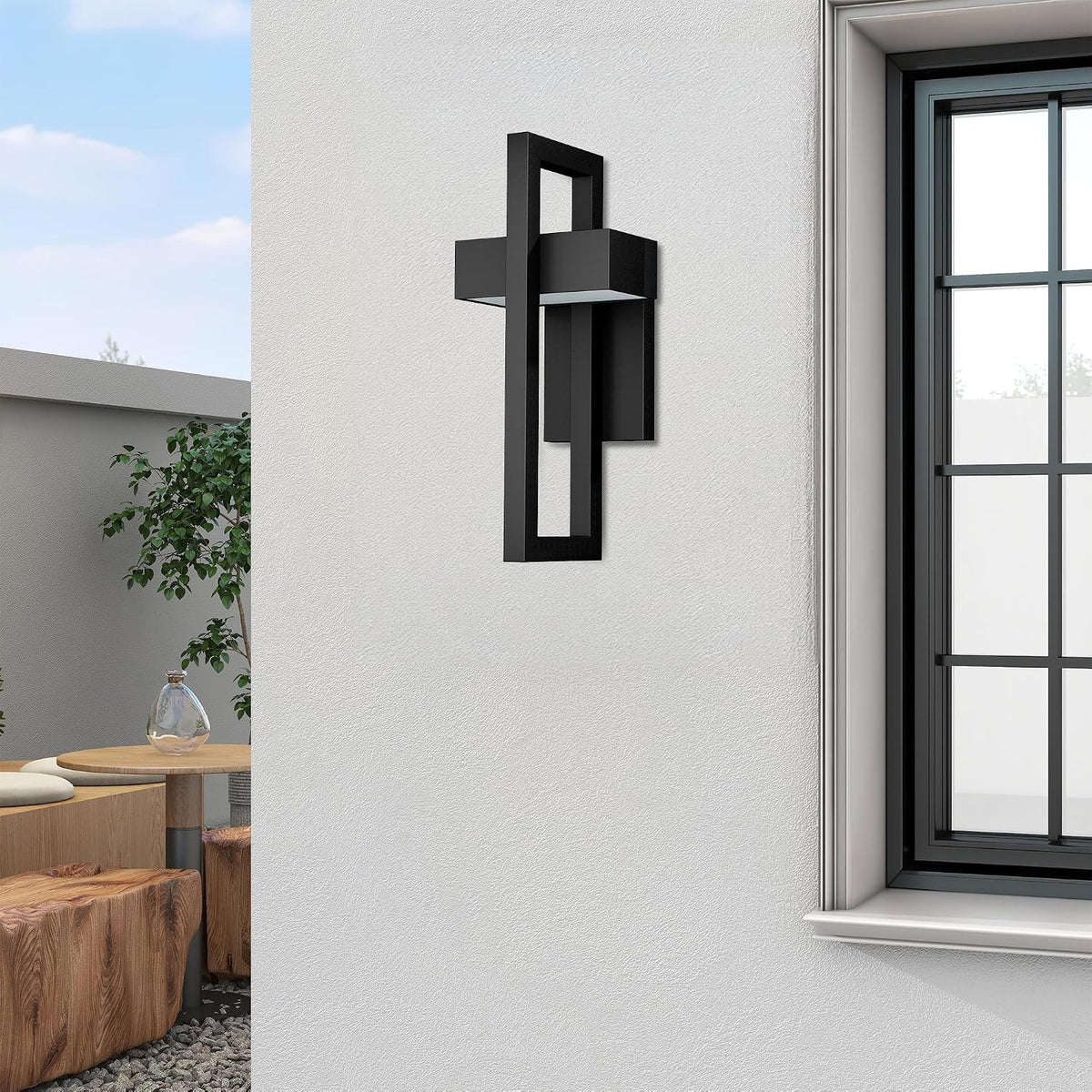 Geometric Outdoor Wall Sconce