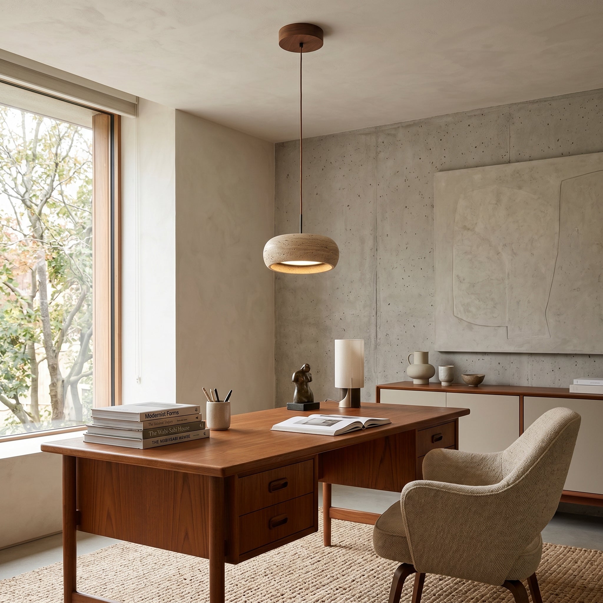 Cava Travertine Linear Pendant