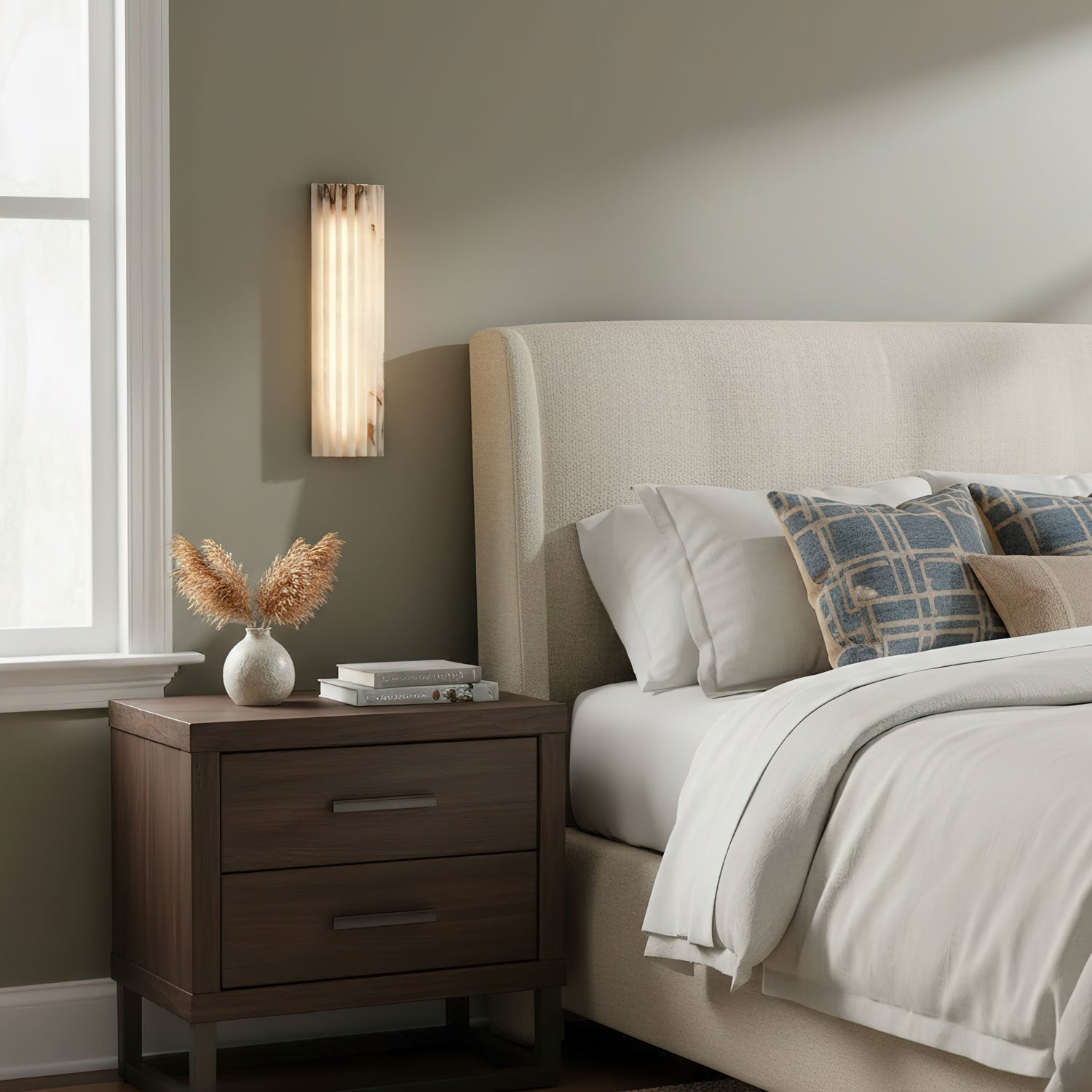 Cascata Fluted Stone Sconce