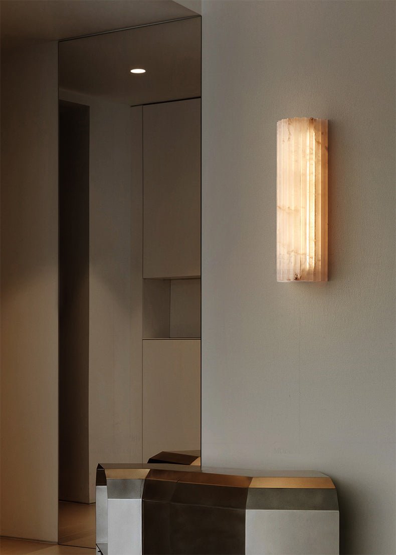 Cascata Fluted Stone Sconce