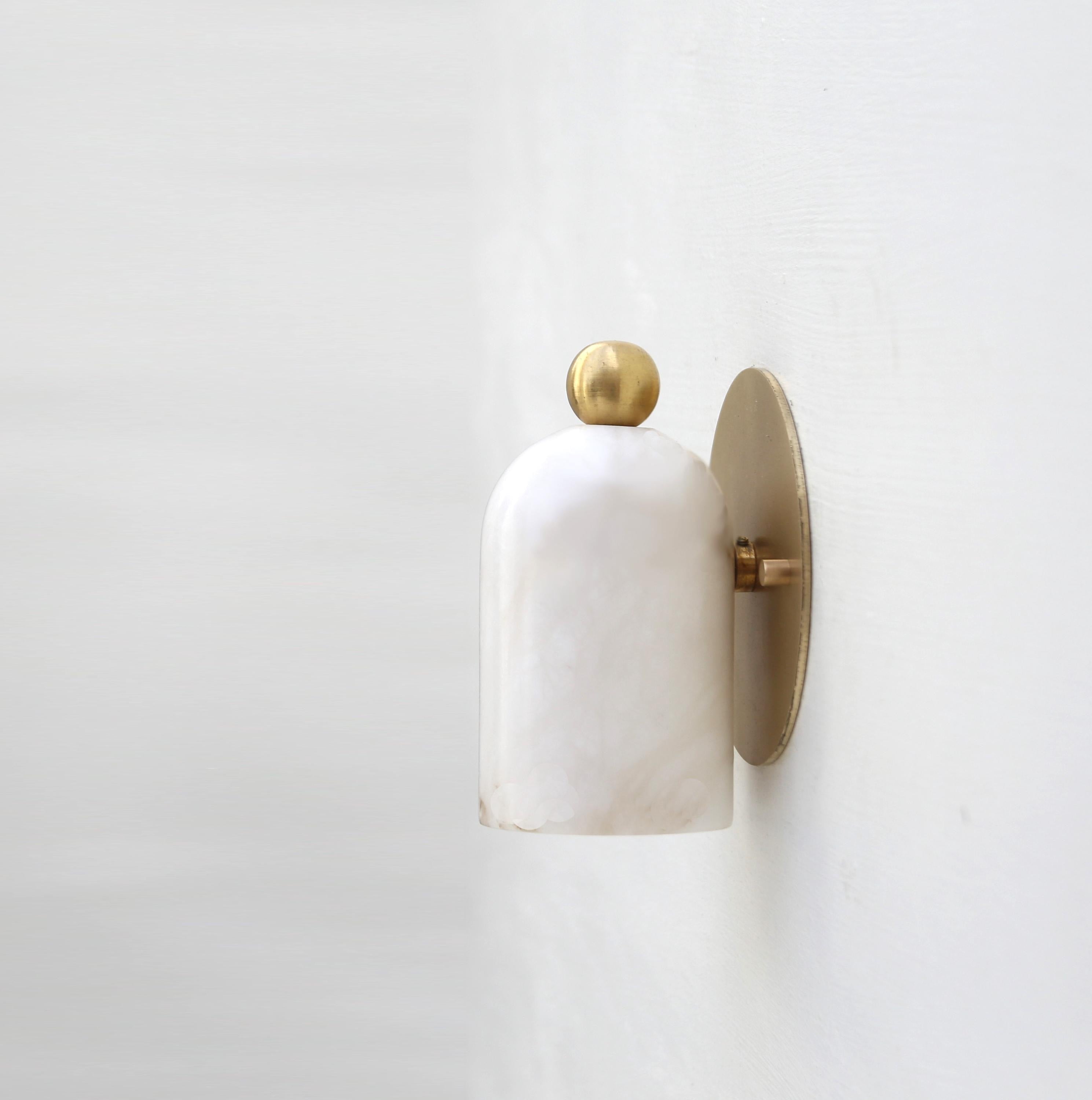 Calla Alabaster Dome Sconce