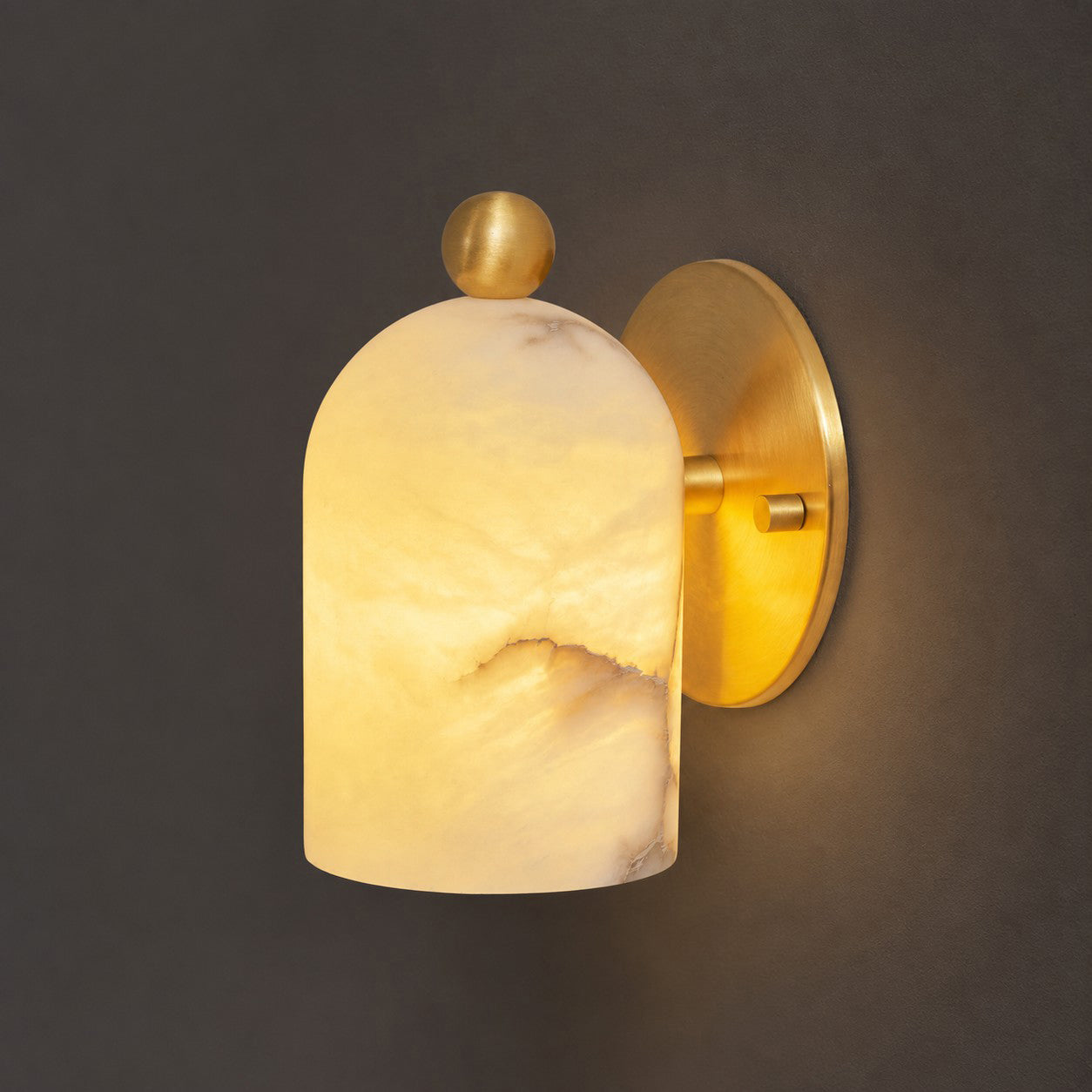 Calla Alabaster Dome Sconce