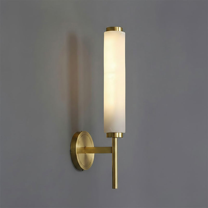Talia Alabaster Column Sconce
