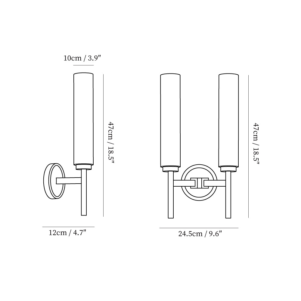Talia Alabaster Column Sconce