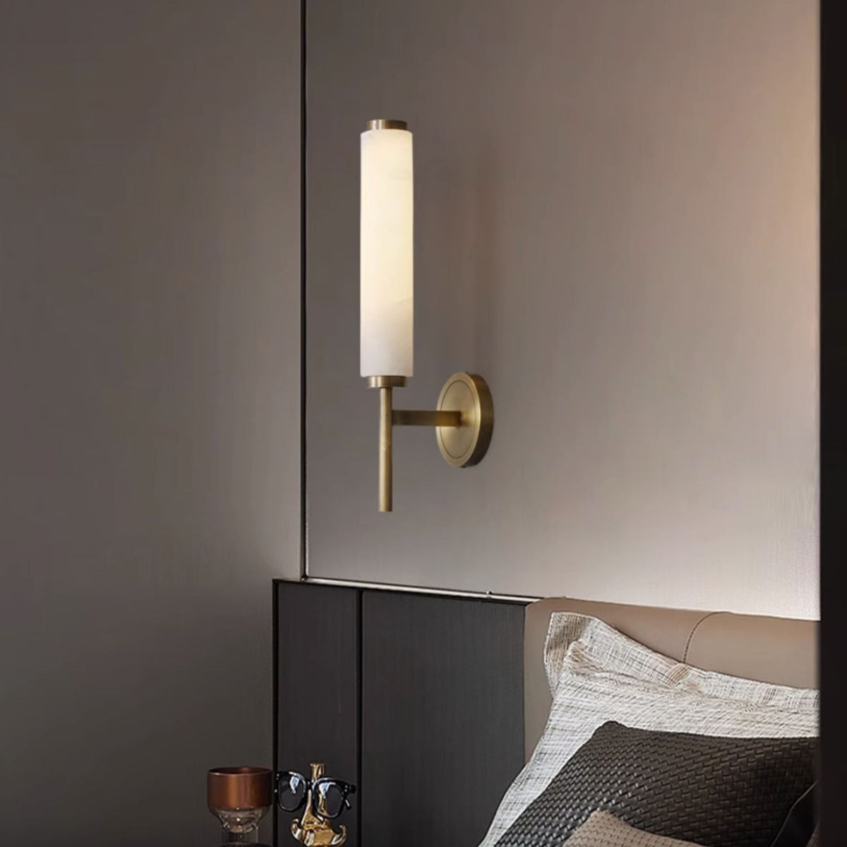 Talia Alabaster Column Sconce
