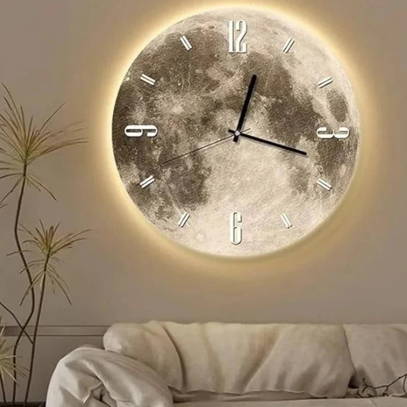 Lunar Glow LED Wall Clock