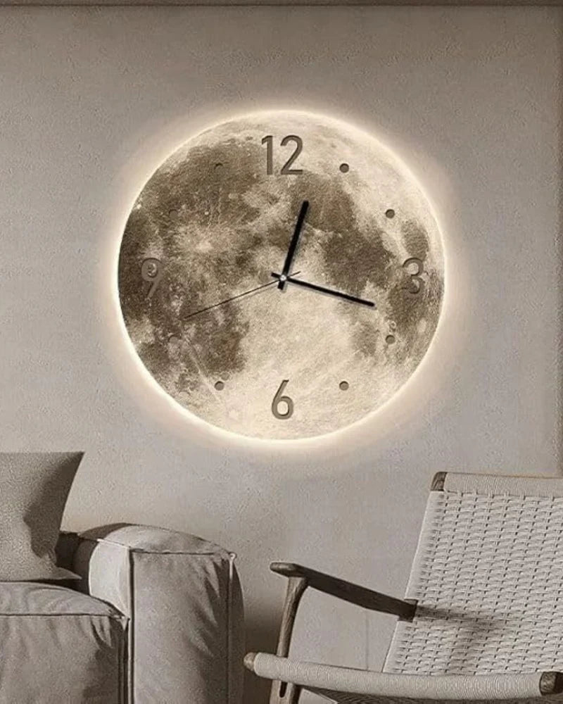 Lunar Glow LED Wall Clock