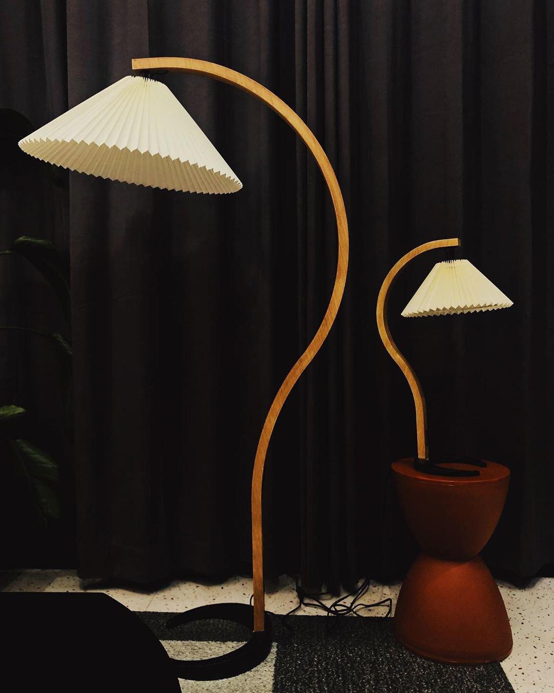 Halden Beechwood Dome Floor Lamp