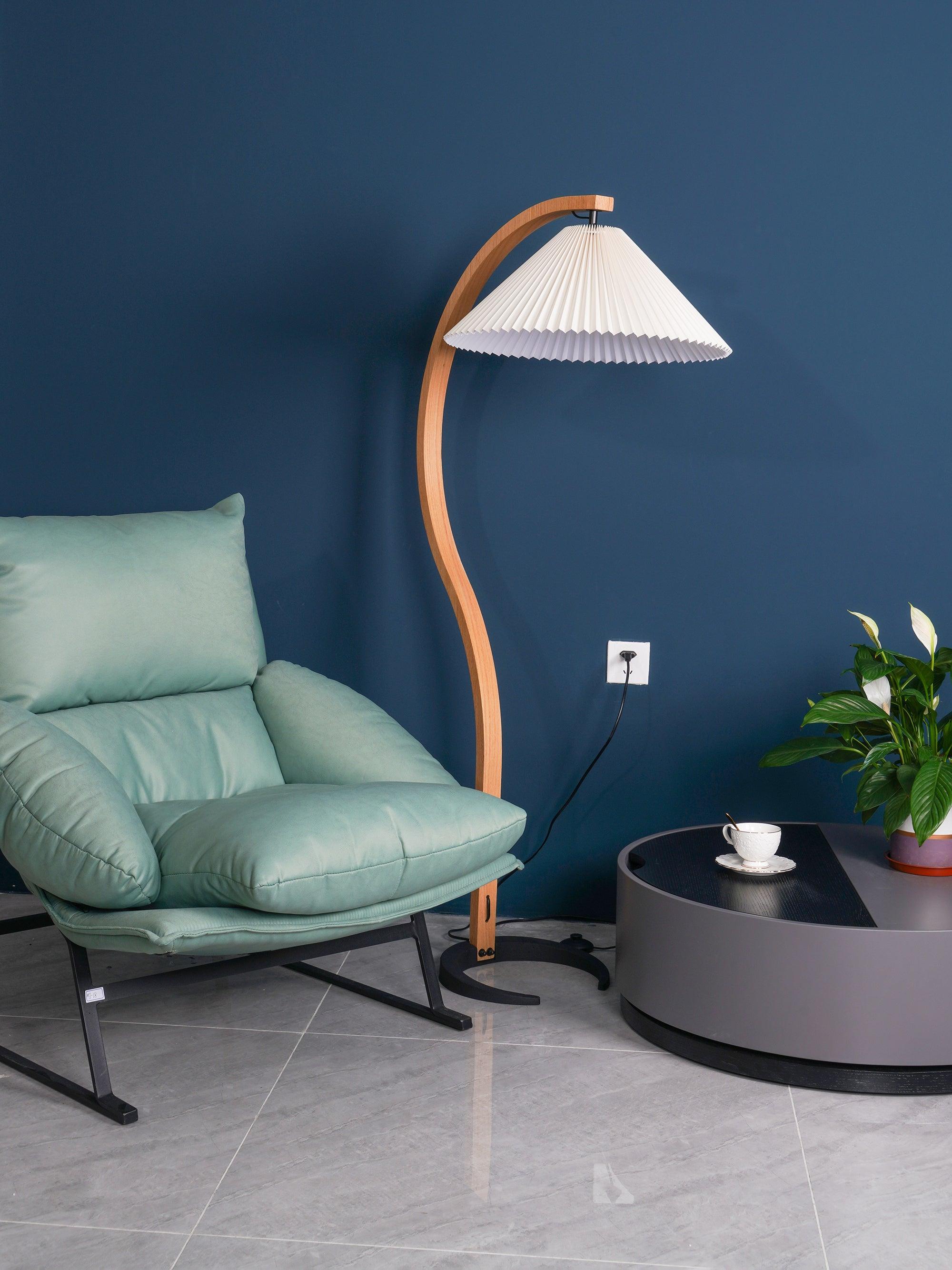 Halden Beechwood Dome Floor Lamp