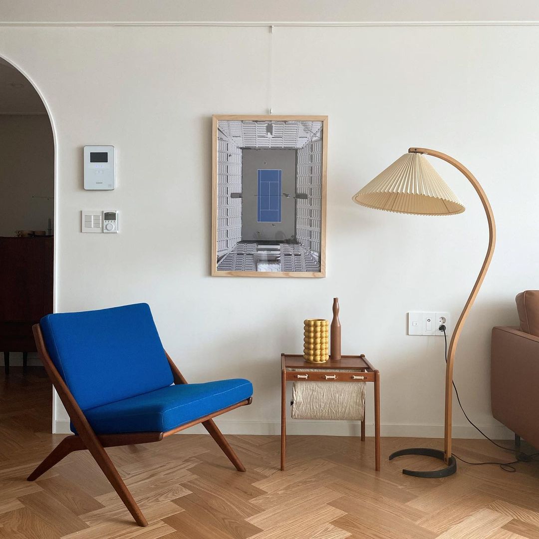 Halden Beechwood Dome Floor Lamp