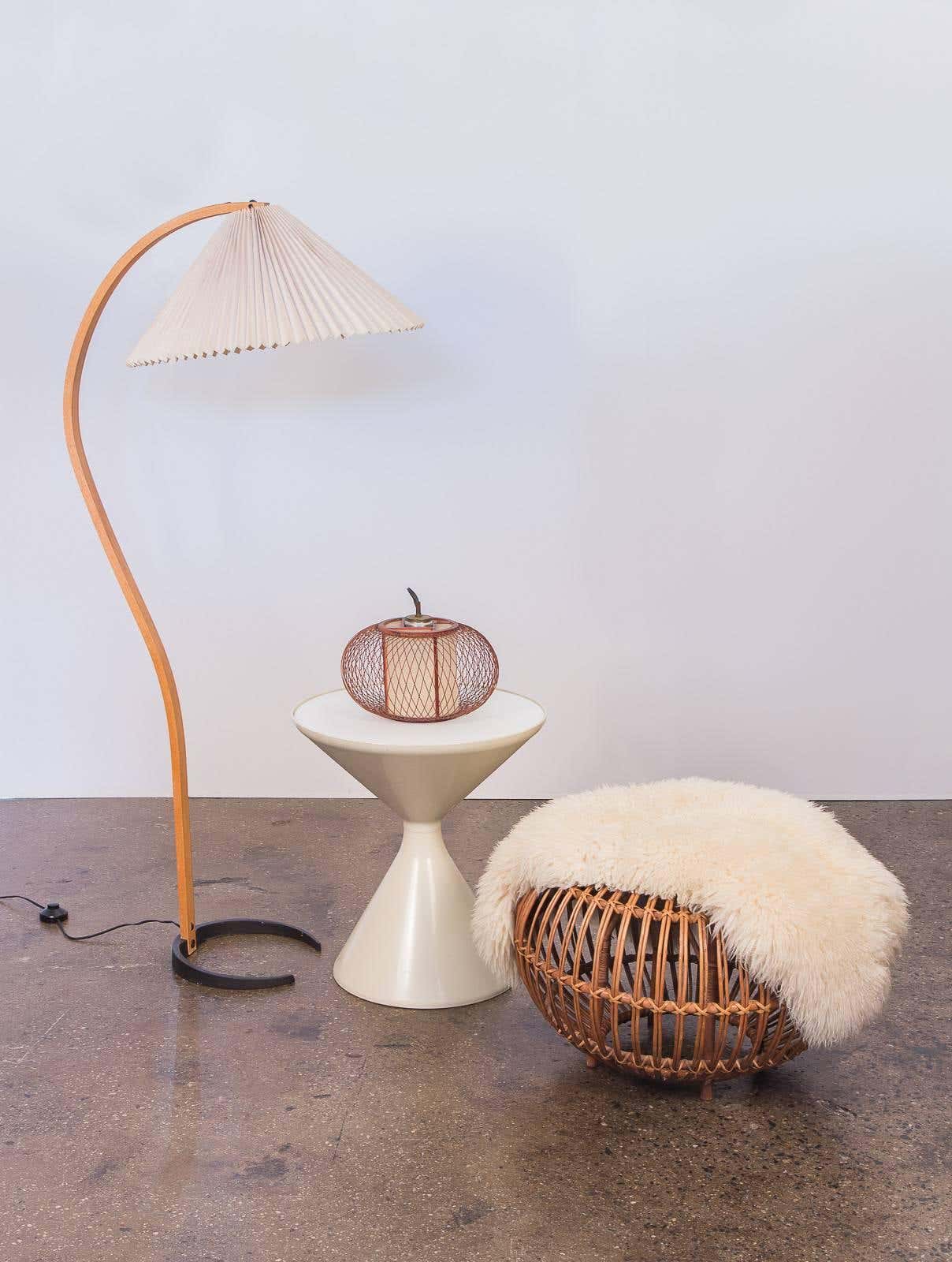 Halden Beechwood Dome Floor Lamp