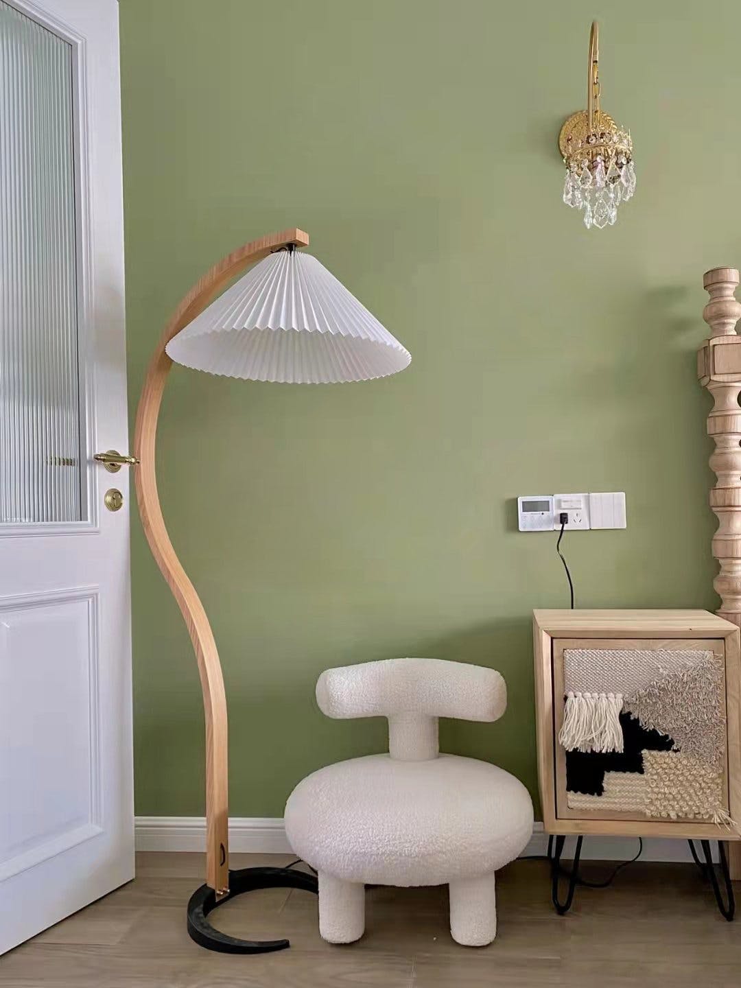 Halden Beechwood Dome Floor Lamp