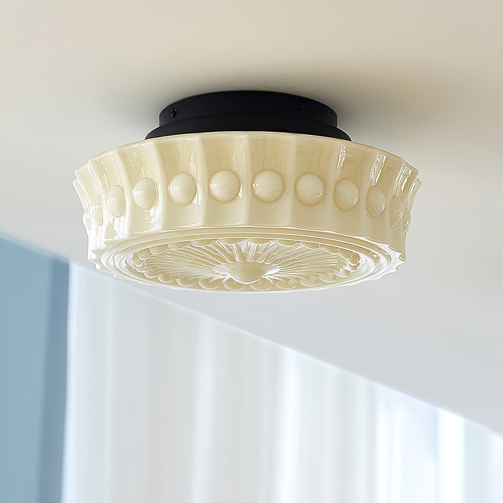 Beacon Drum Flush Ceiling Light