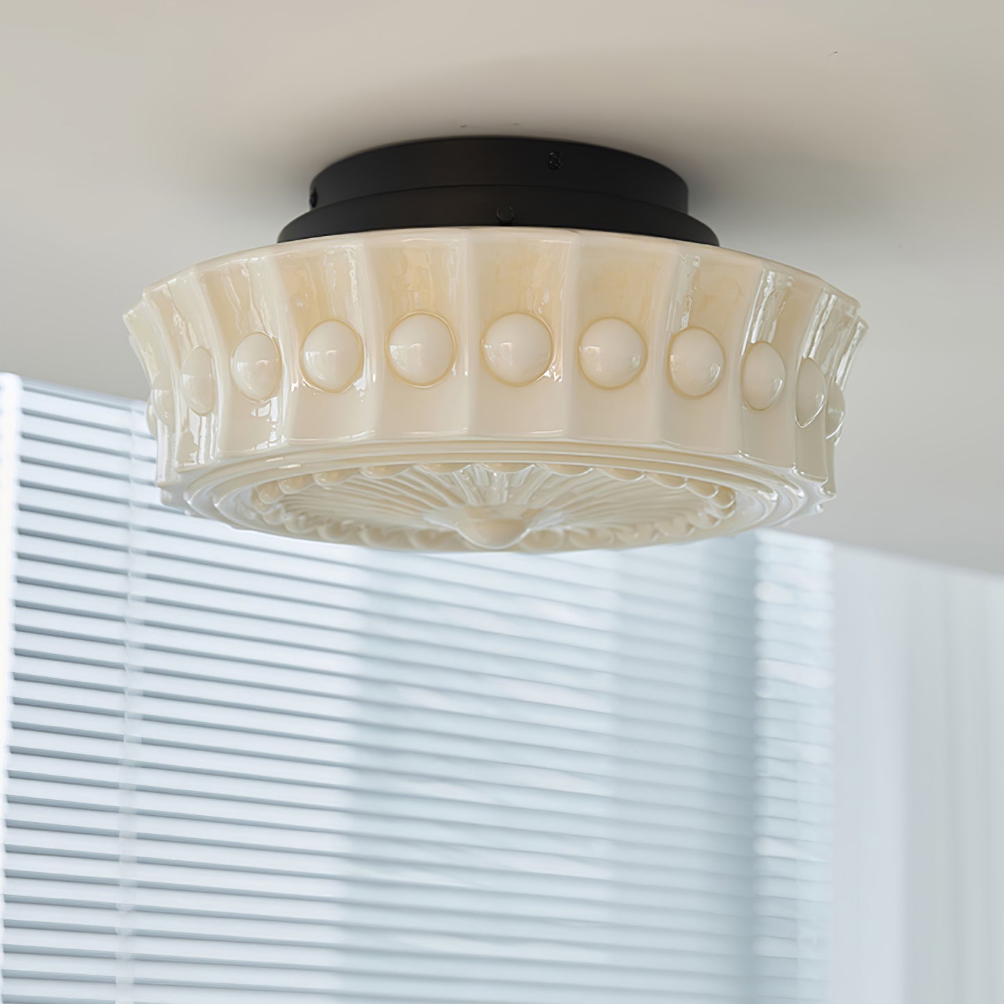 Beacon Drum Flush Ceiling Light