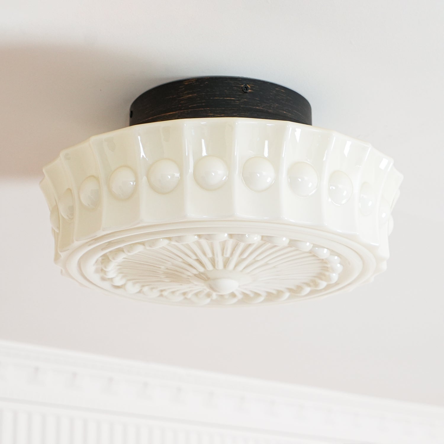 Beacon Drum Flush Ceiling Light