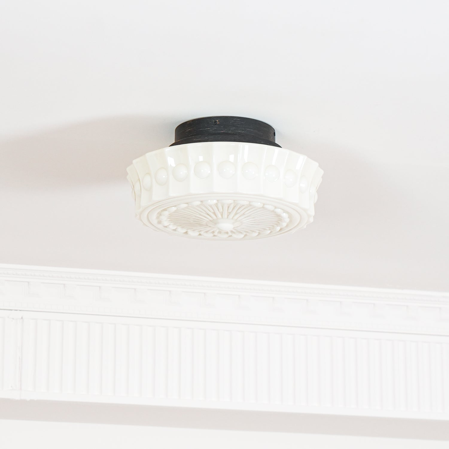 Beacon Drum Flush Ceiling Light
