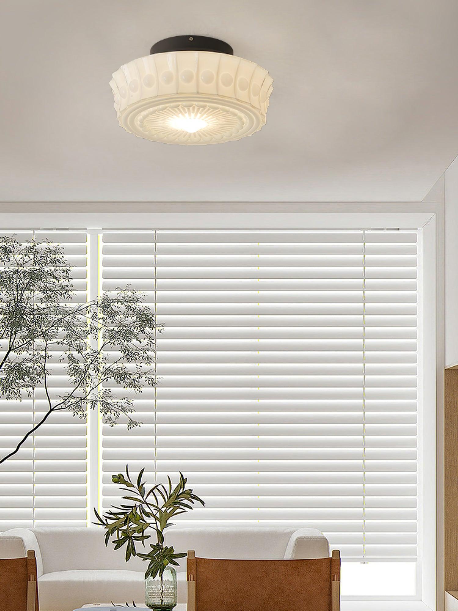 Beacon Drum Flush Ceiling Light