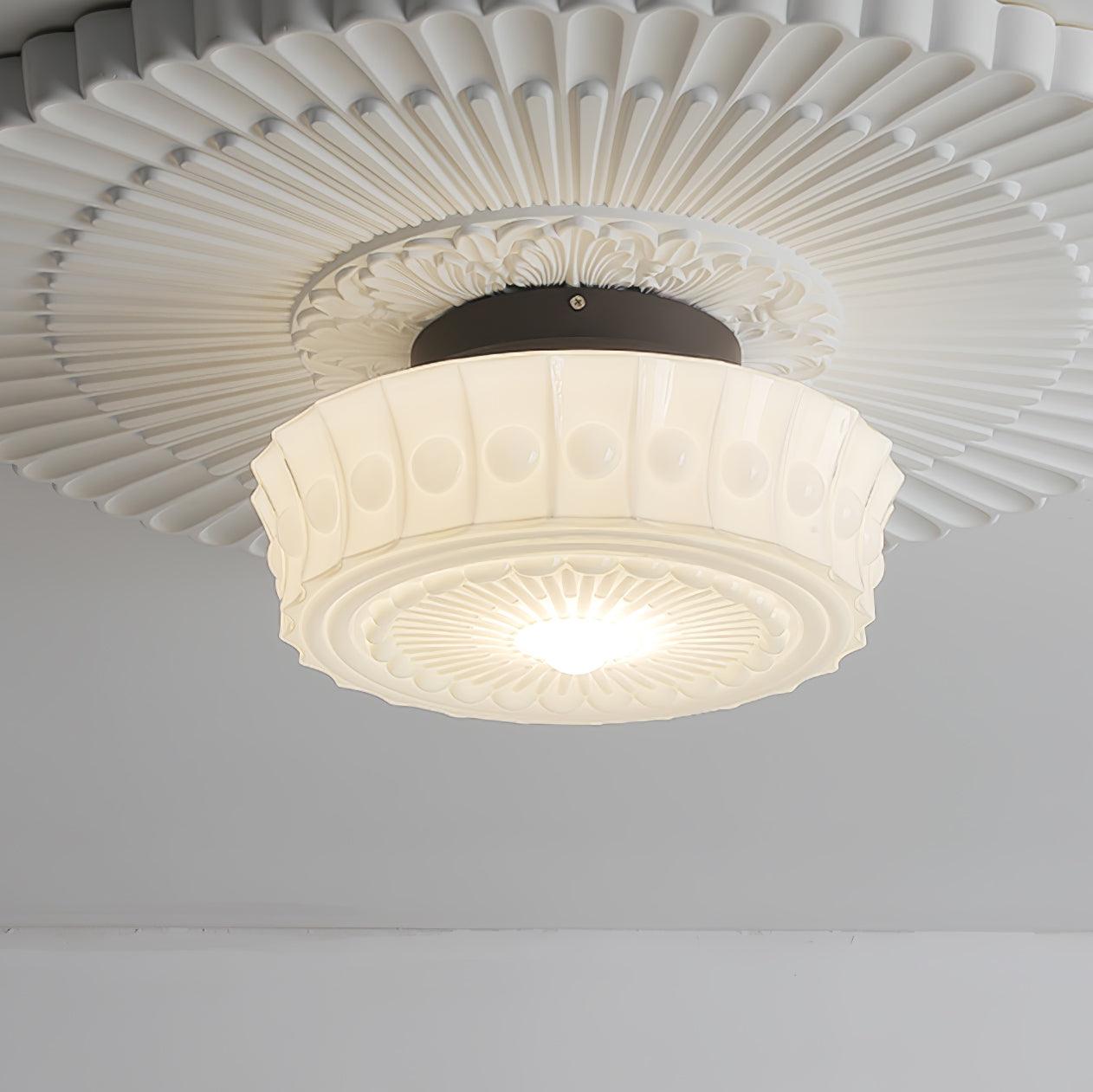 Beacon Drum Flush Ceiling Light
