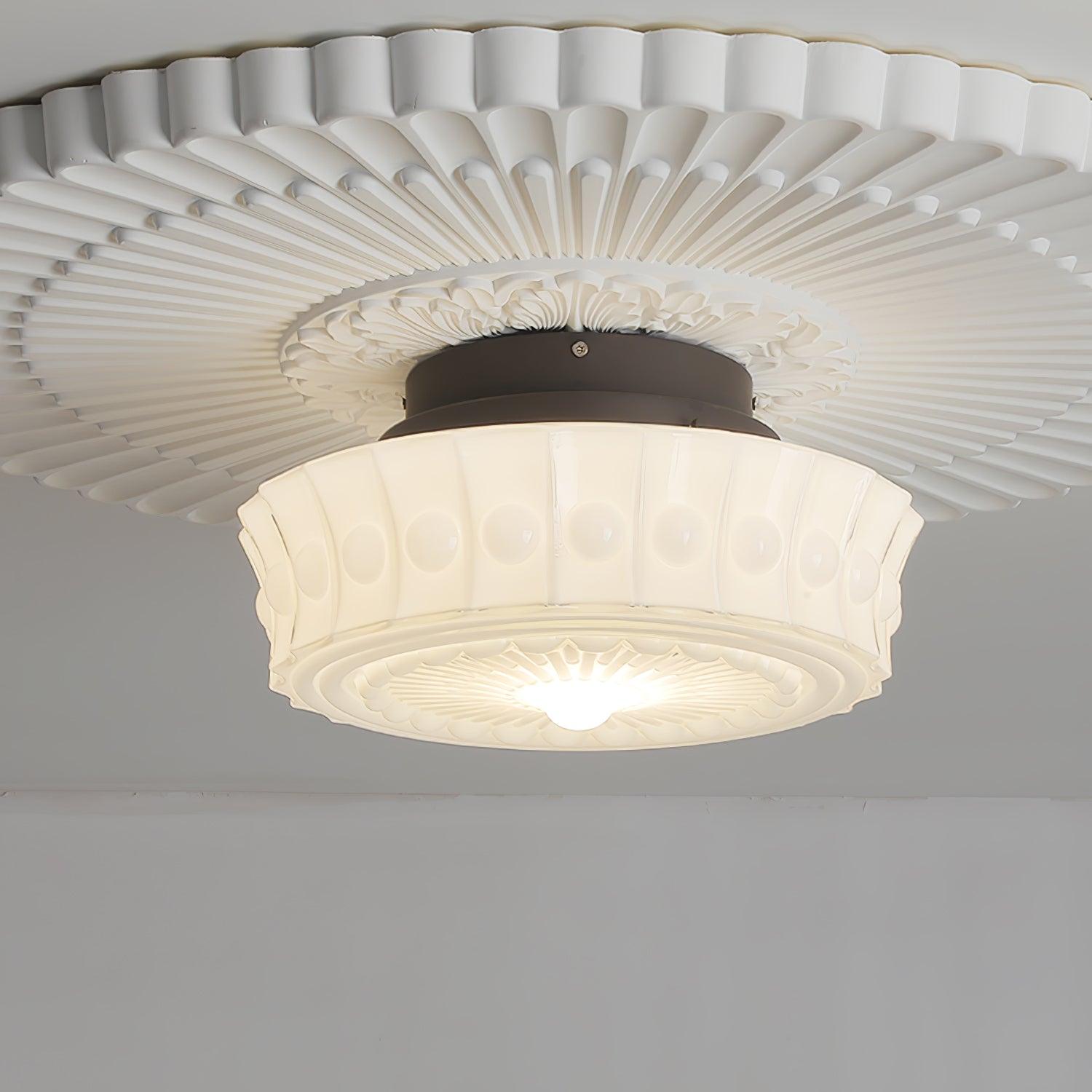 Beacon Drum Flush Ceiling Light