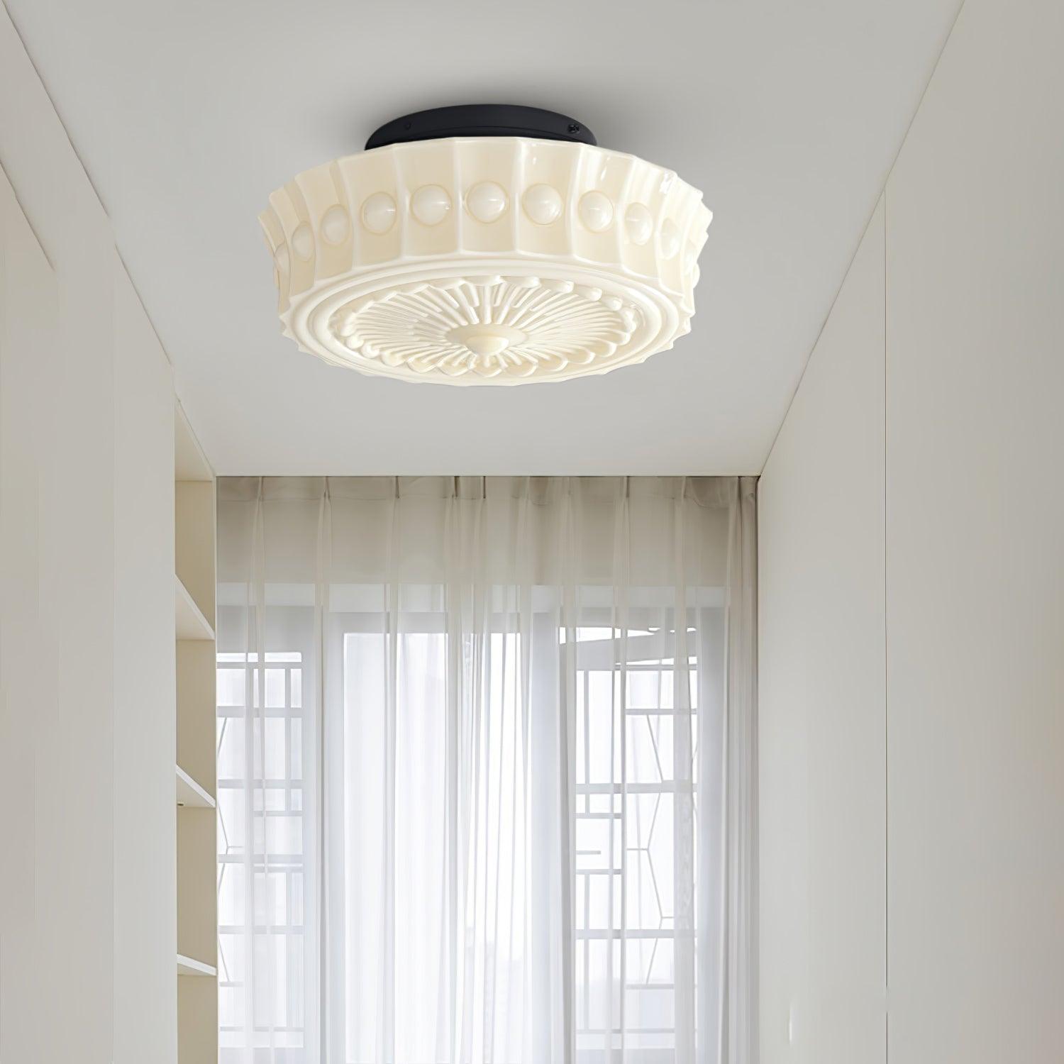 Beacon Drum Flush Ceiling Light