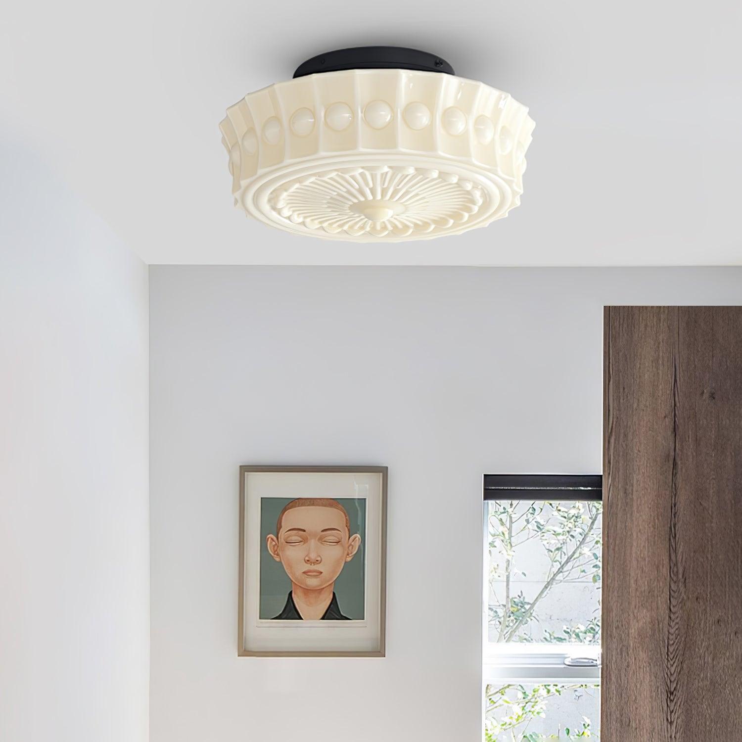 Beacon Drum Flush Ceiling Light