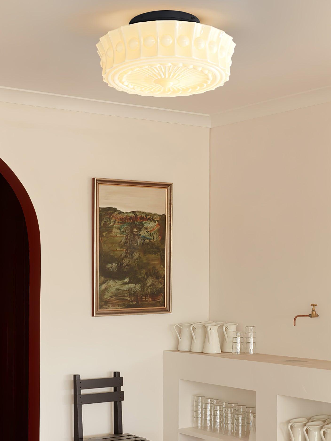 Beacon Drum Flush Ceiling Light