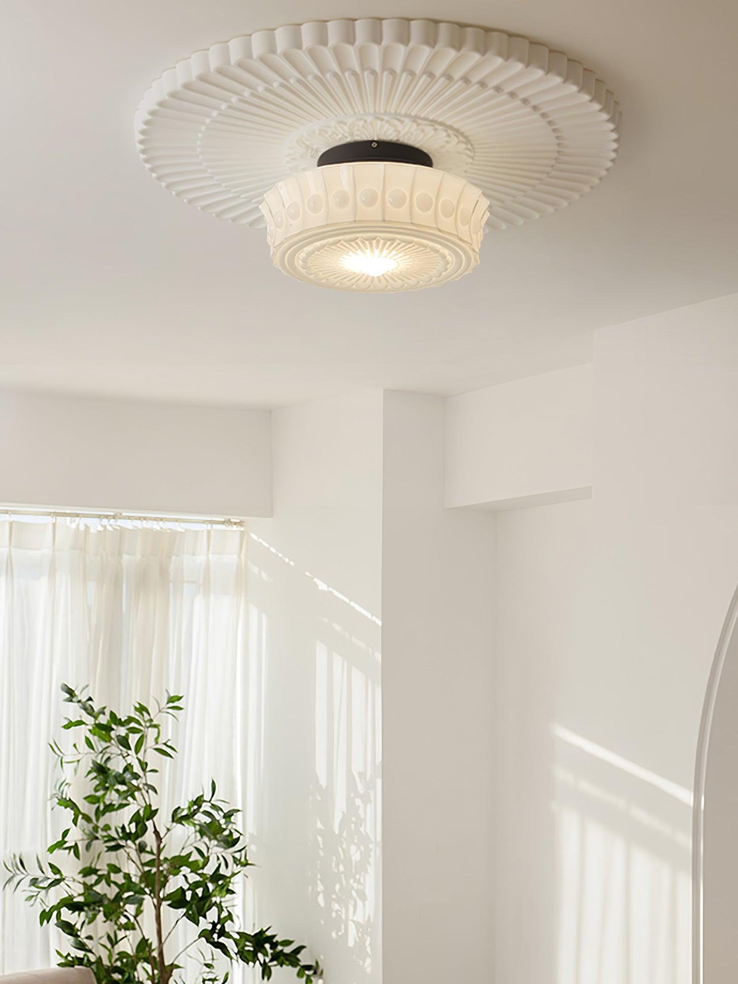 Beacon Drum Flush Ceiling Light