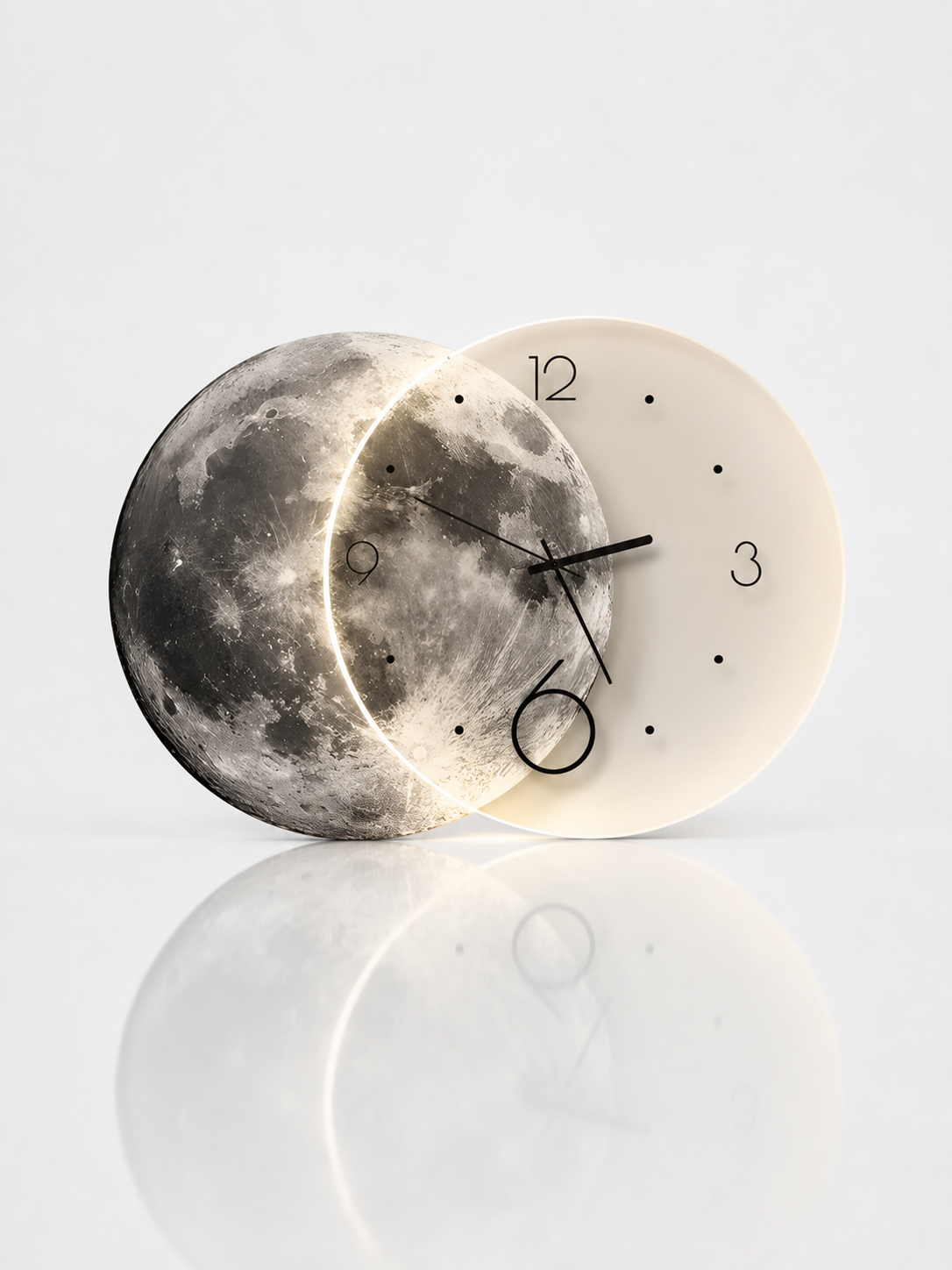 Moon Surface LED Wall Clock