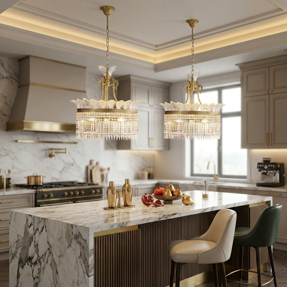 Facette Brass & Crystal Chandelier