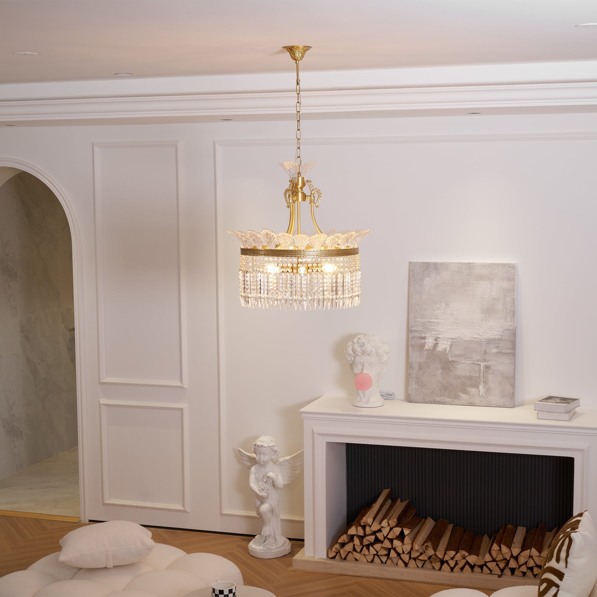 Facette Brass & Crystal Chandelier