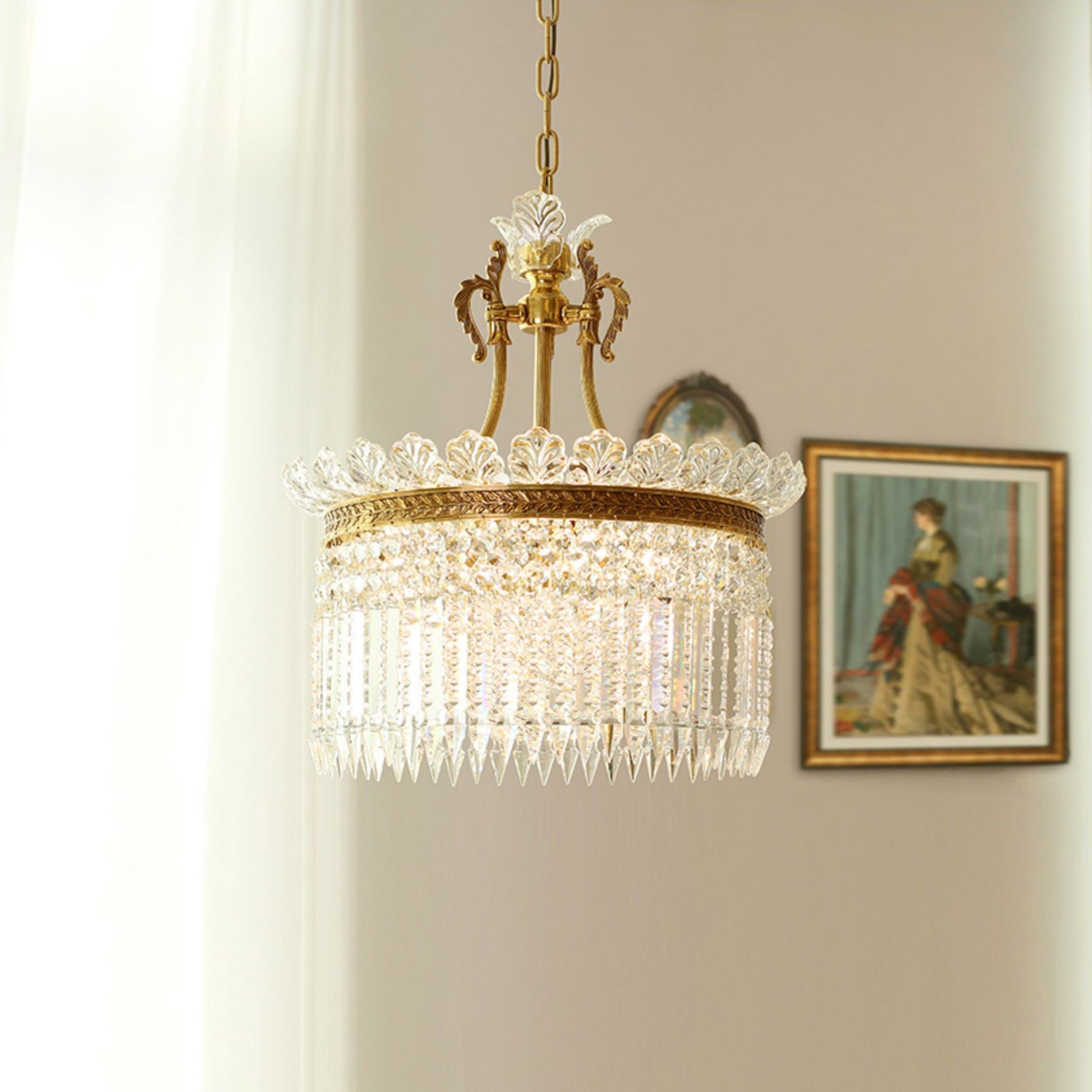 Facette Brass & Crystal Chandelier
