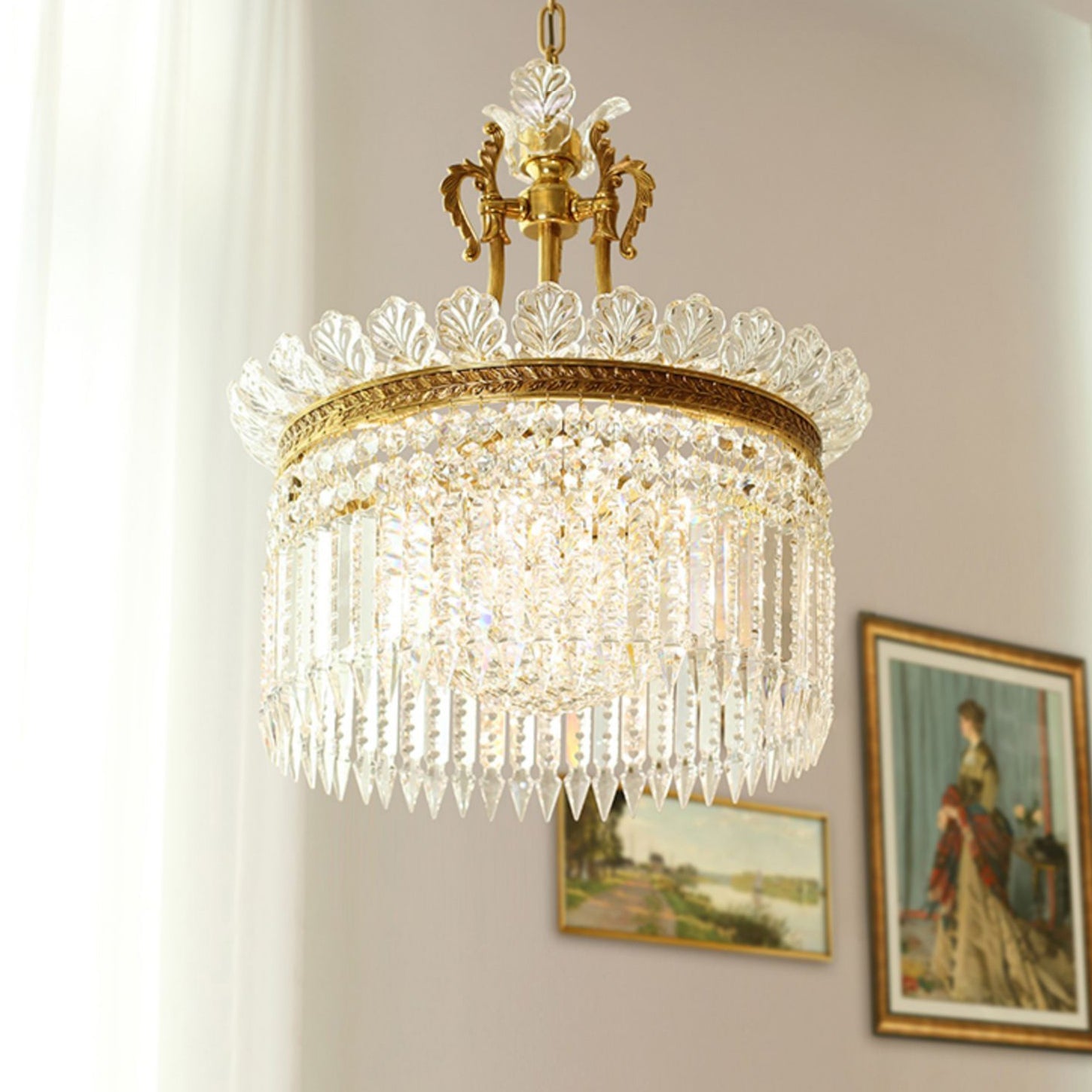 Facette Brass & Crystal Chandelier