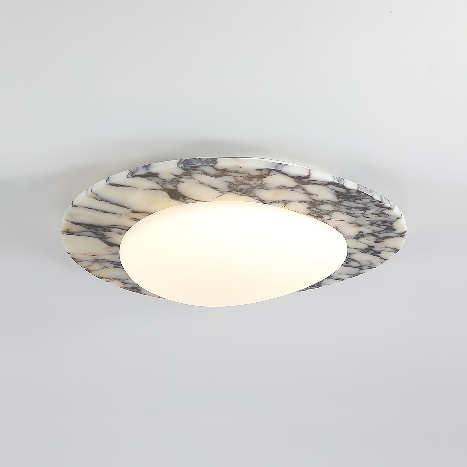 Selene Marble Oval Flush Mount