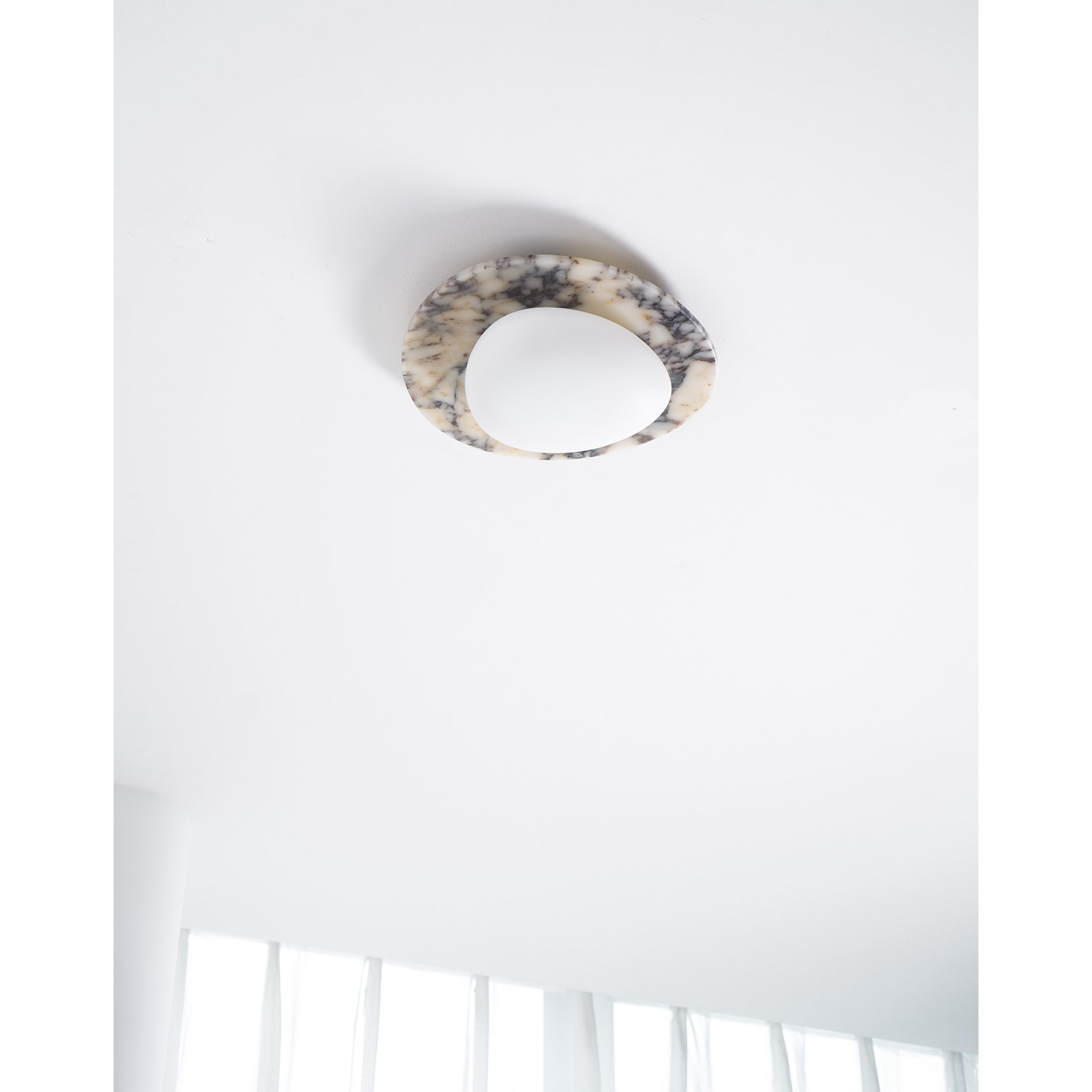 Selene Marble Oval Flush Mount