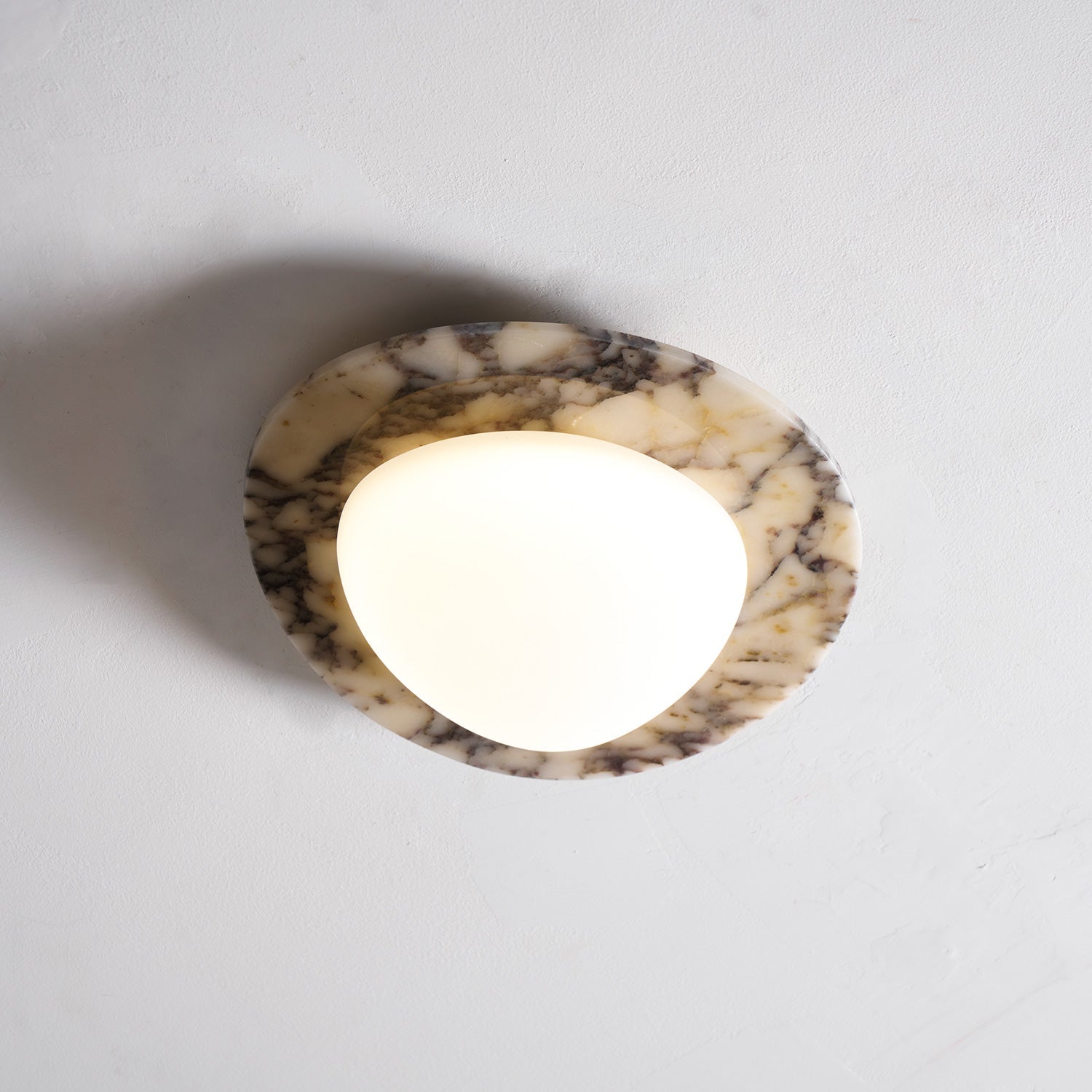 Selene Marble Oval Flush Mount