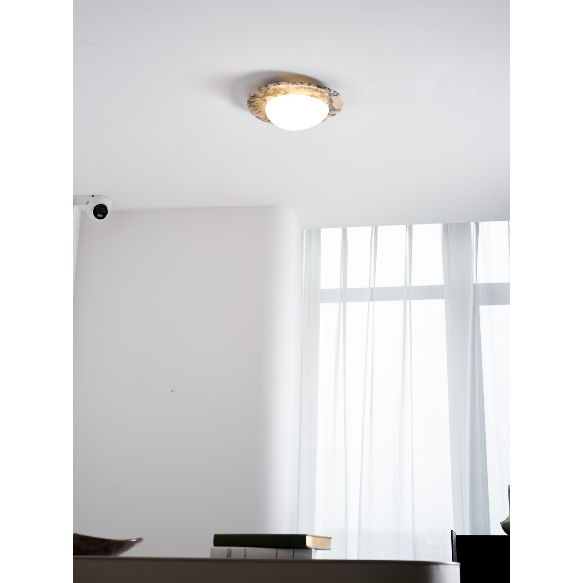 Selene Marble Oval Flush Mount