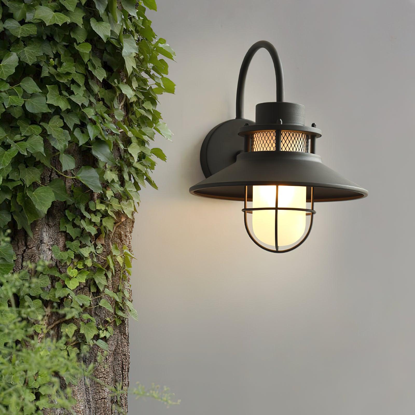 Industrial Frosted Glass Sconce