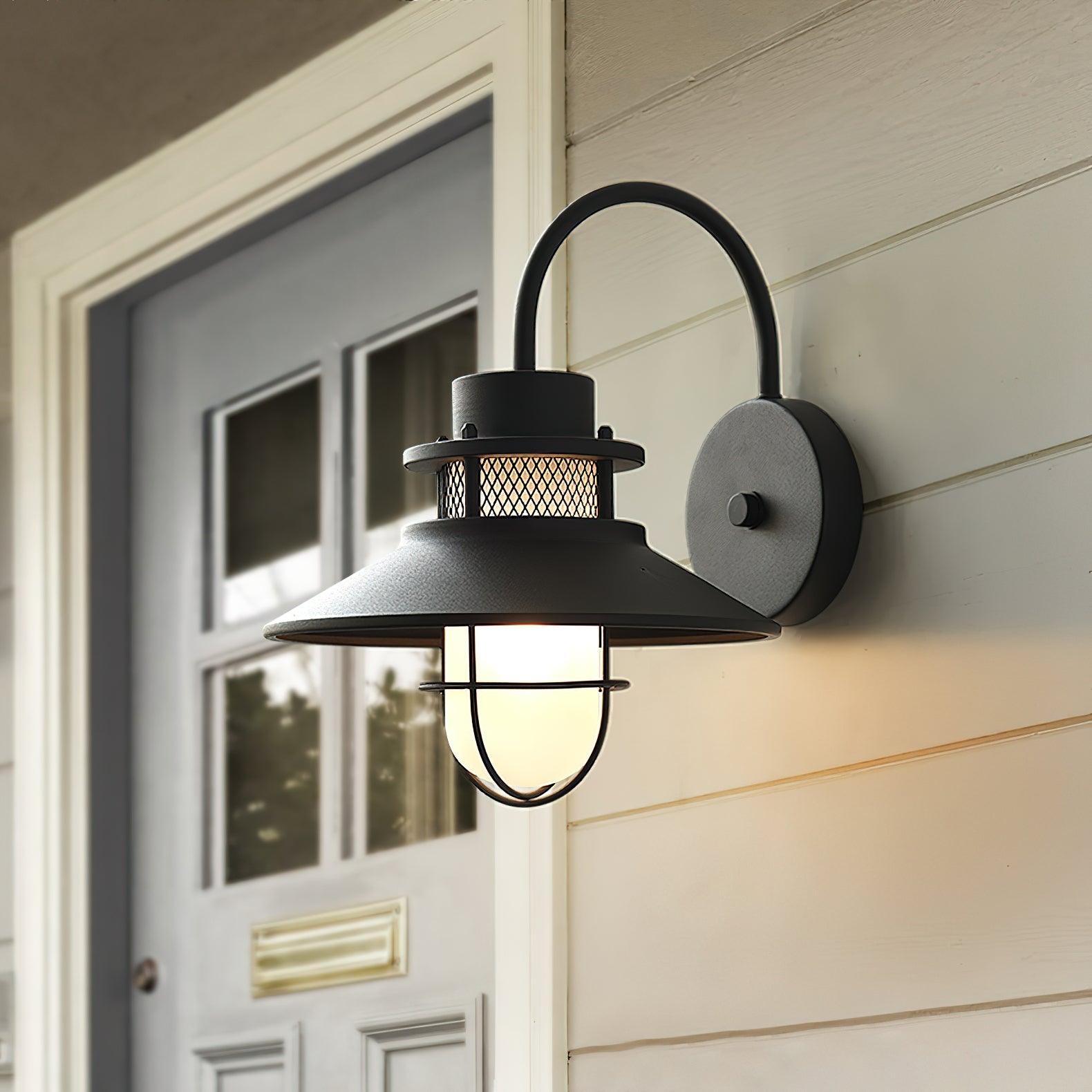Industrial Frosted Glass Sconce