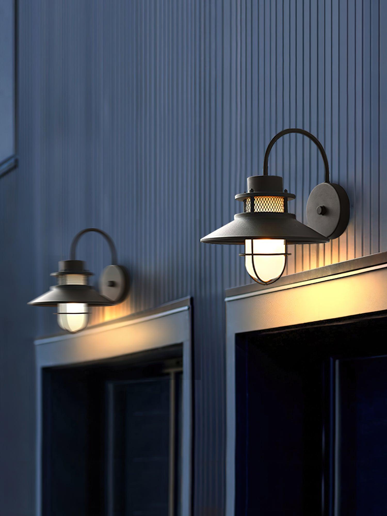 Industrial Frosted Glass Sconce