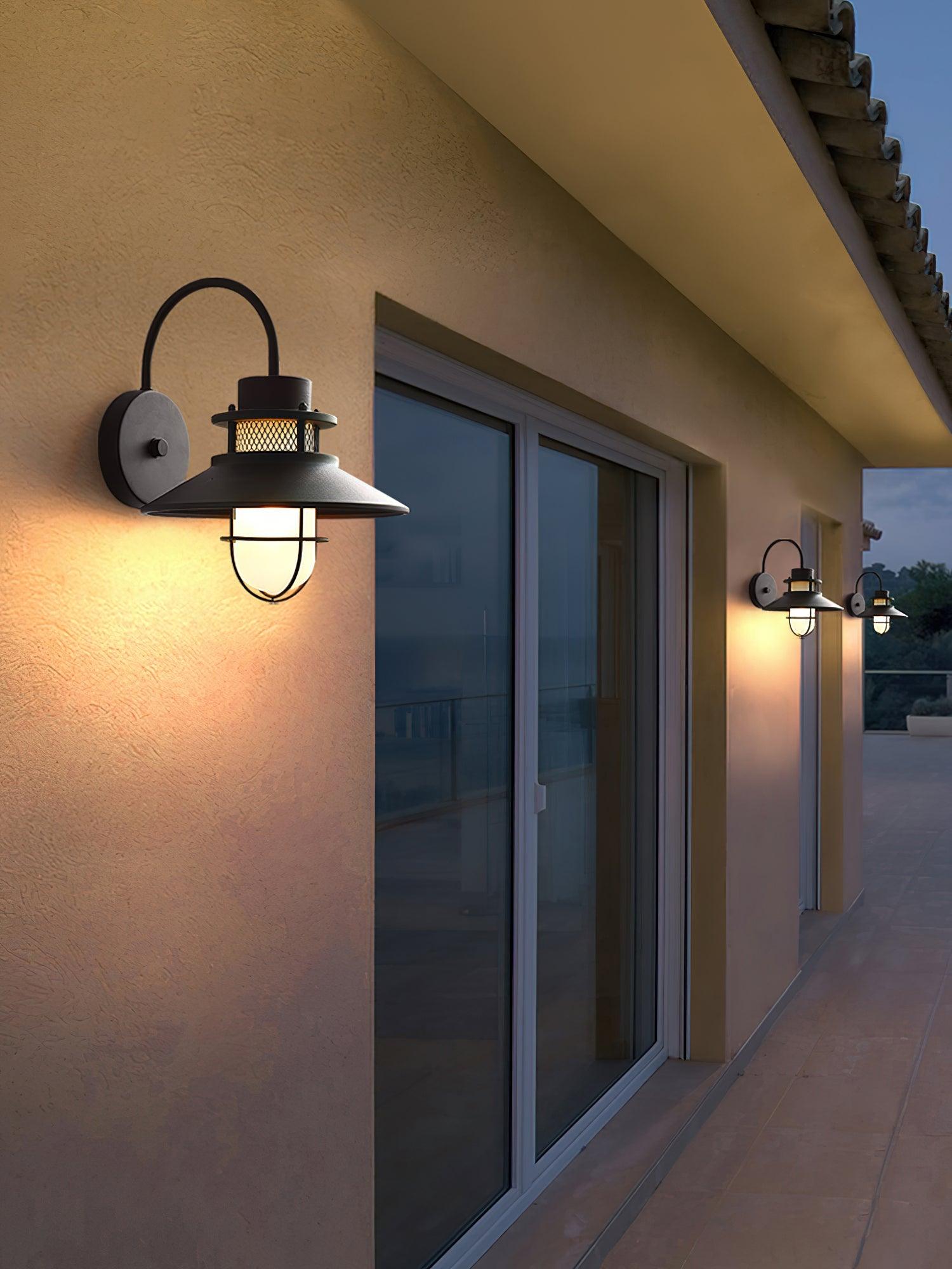 Industrial Frosted Glass Sconce
