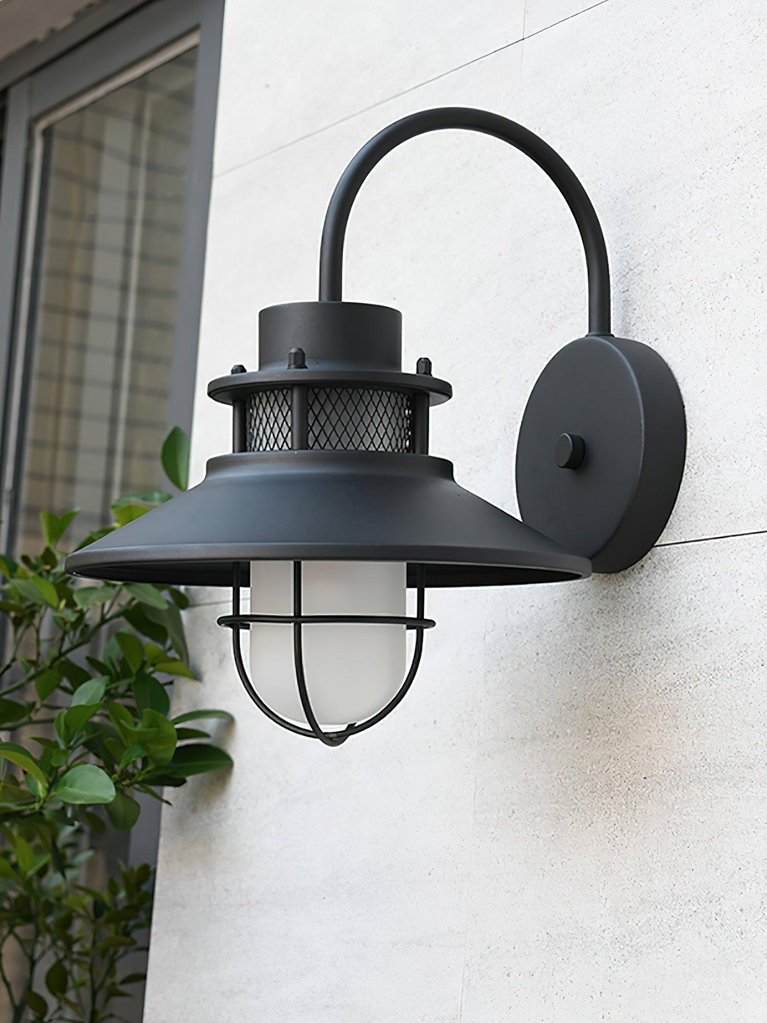Industrial Frosted Glass Sconce