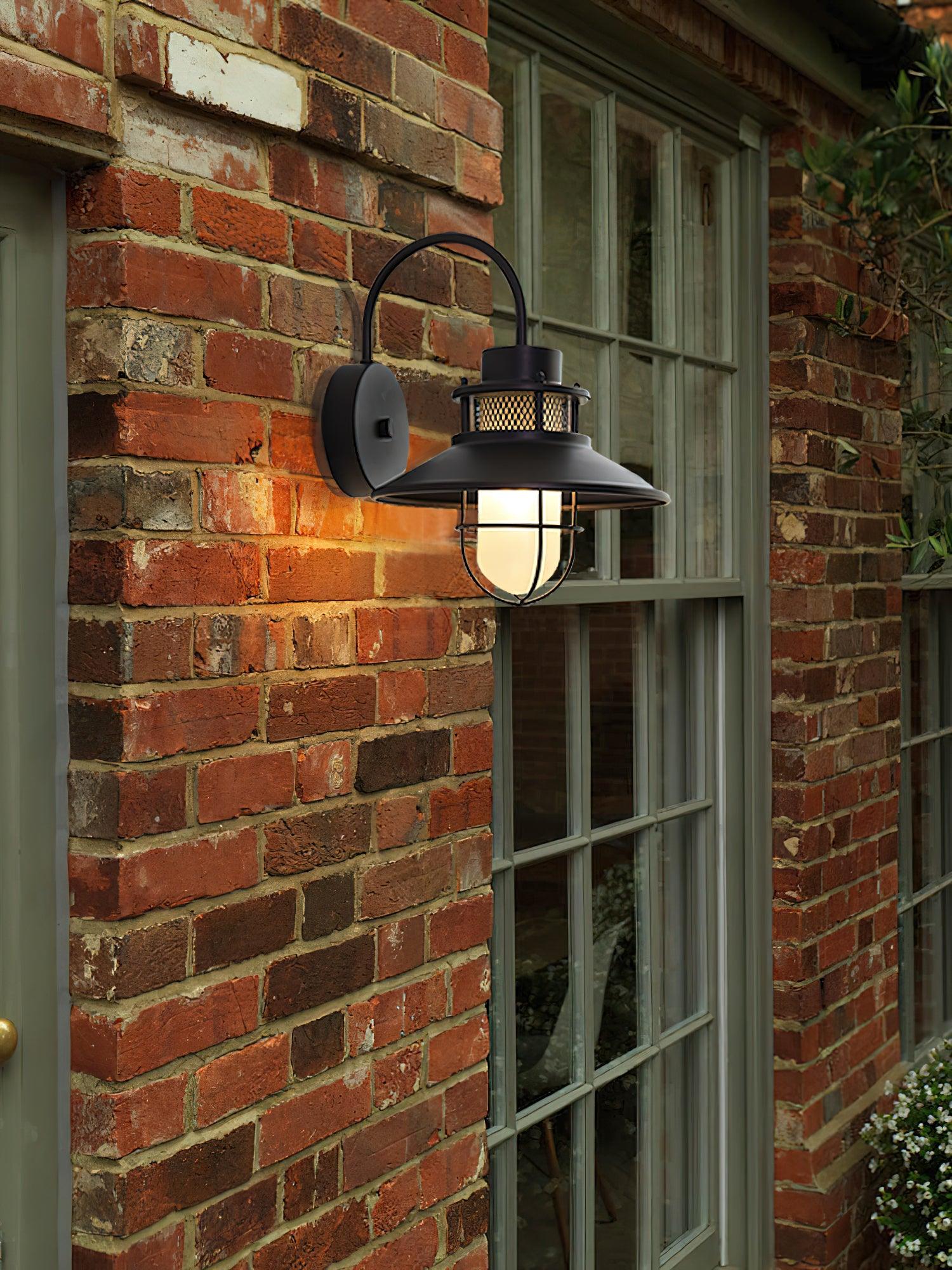 Industrial Frosted Glass Sconce