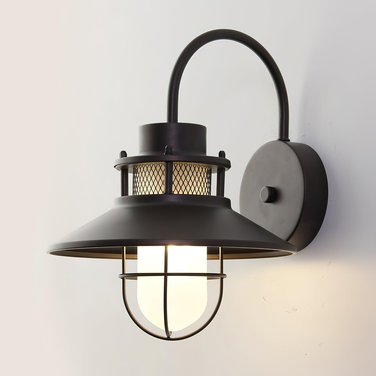 Industrial Frosted Glass Sconce