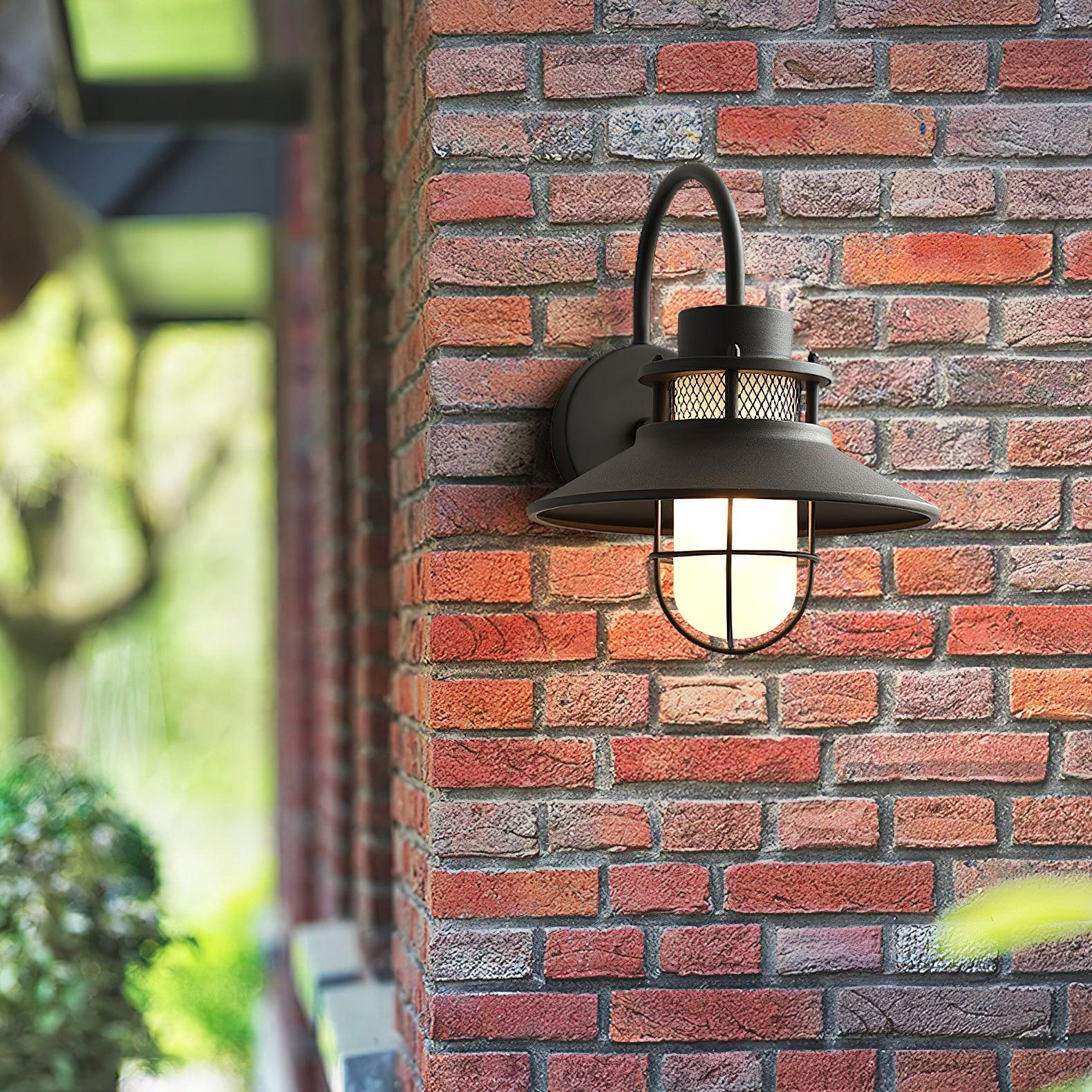 Industrial Frosted Glass Sconce