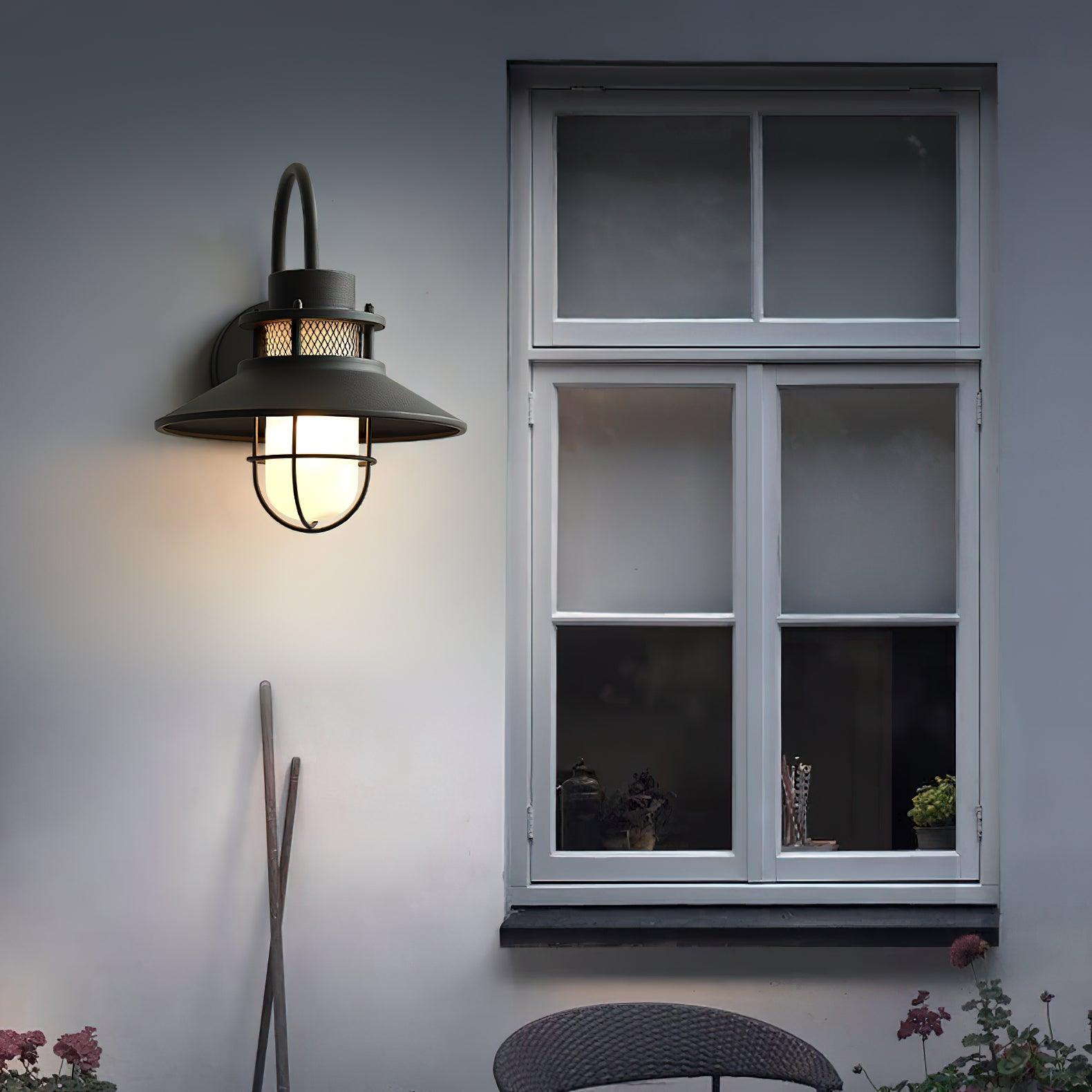 Industrial Frosted Glass Sconce