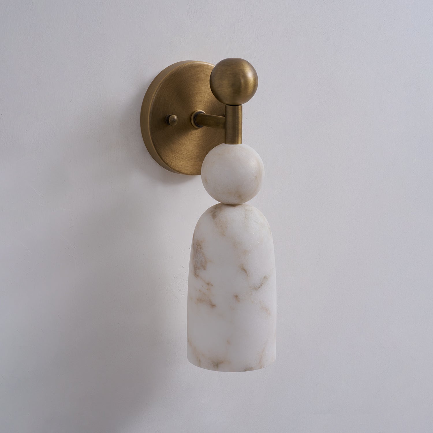 Cairn Alabaster & Brass Sconce