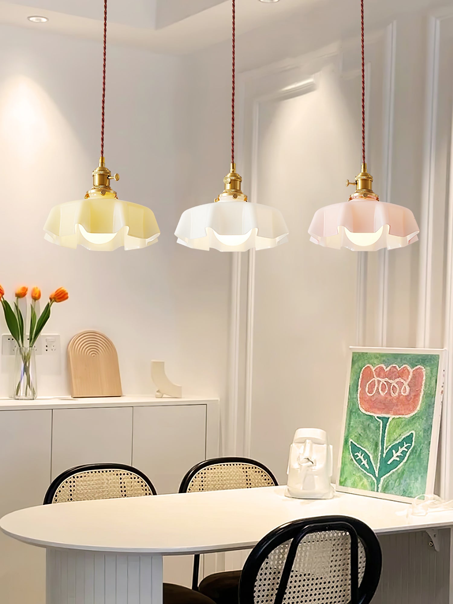 Fleurette Petal Glass Mini Pendant