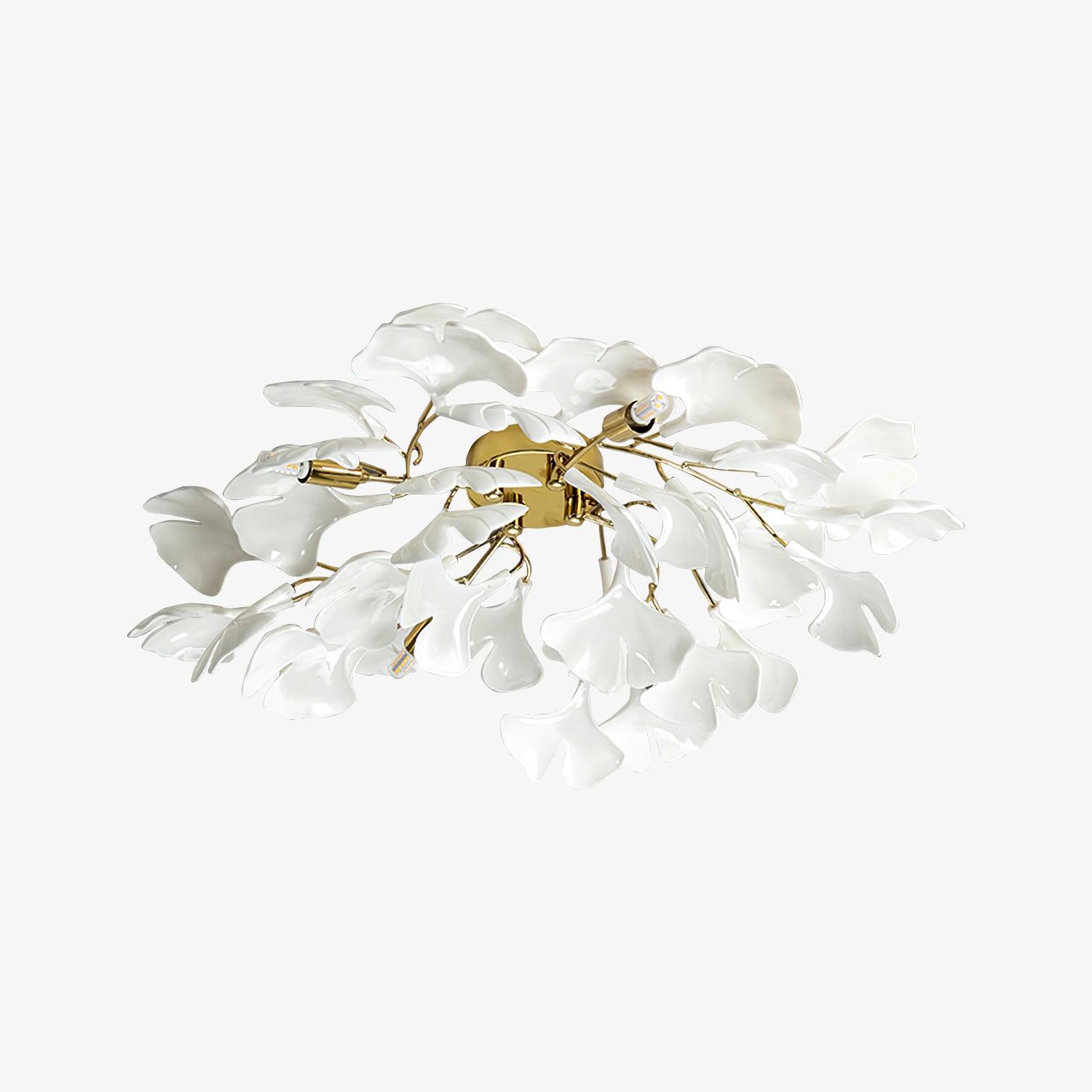 Ginkgo Ceramic Leaf Ceiling Light